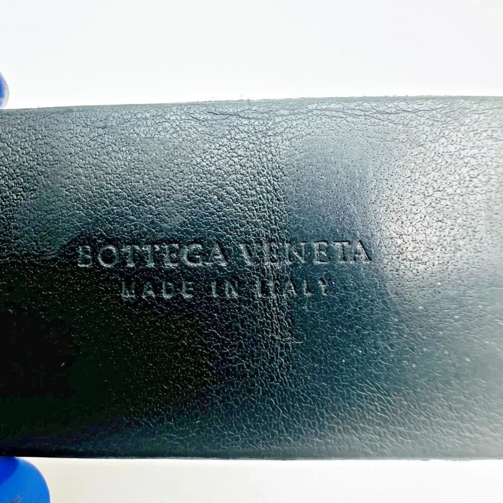 Bottega Veneta Black Intrecciato Leather Money Clip Magnetic Slim Minimalist